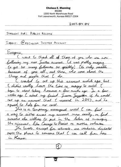 Watch Chelsea E. Manning's leaked NSFW photo on TwXstars