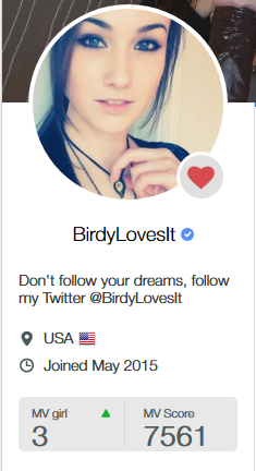 Watch ≫ BirdyLovesIt ≪'s leaked NSFW photo on TwXstars