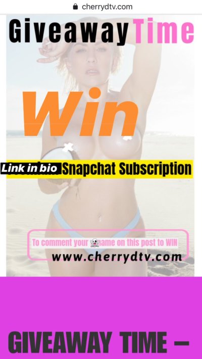 Watch cherryd27's leaked NSFW photo on TwXstars