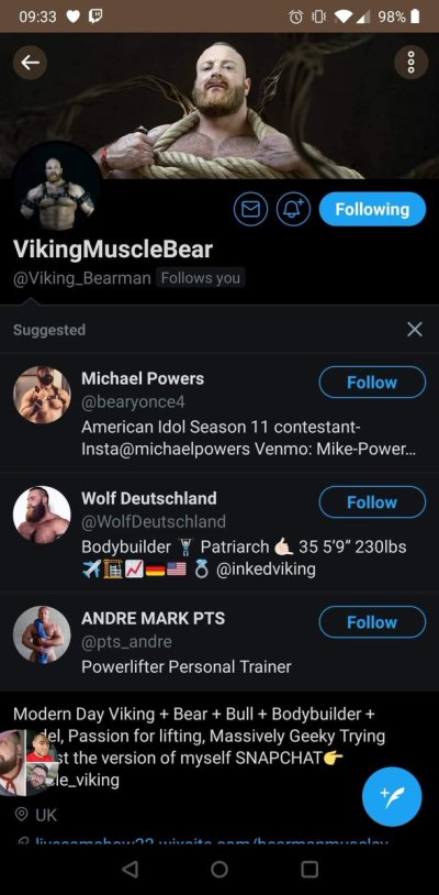 Watch vikingmusclebear's leaked NSFW photo on TwXstars