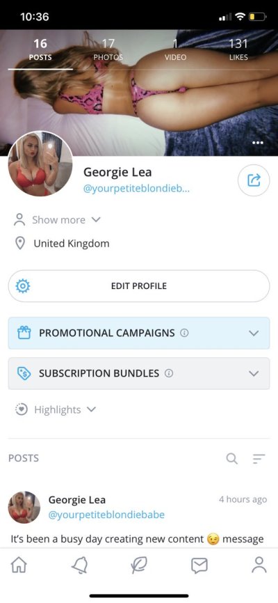 Watch Georgie Lea top 5.6% OF's leaked NSFW photo on TwXstars