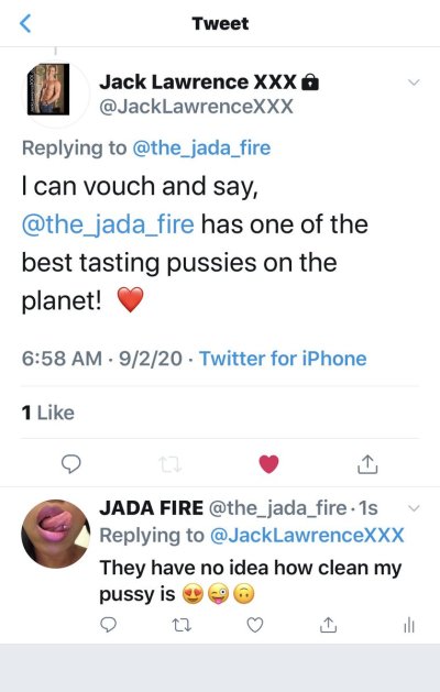 Watch JADA FIRE's leaked NSFW photo on TwXstars