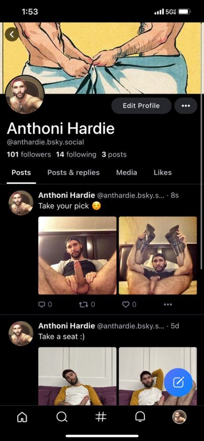 Watch Anthoni Hardieϟ△⃒⃘⚯͛'s leaked NSFW photo on TwXstars