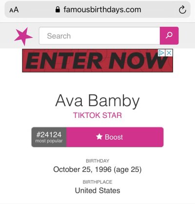 Watch Ava Bamby 💕's leaked NSFW photo on TwXstars