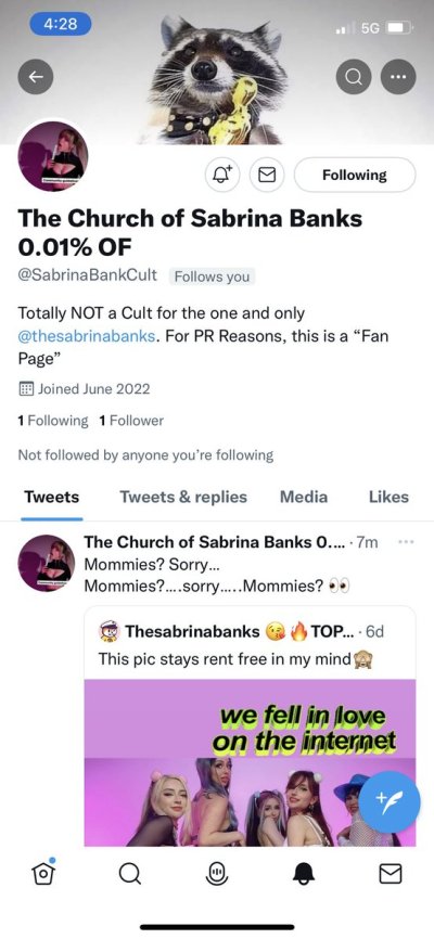 Watch Thesabrinabanks 🦝 💦's leaked NSFW photo on TwXstars