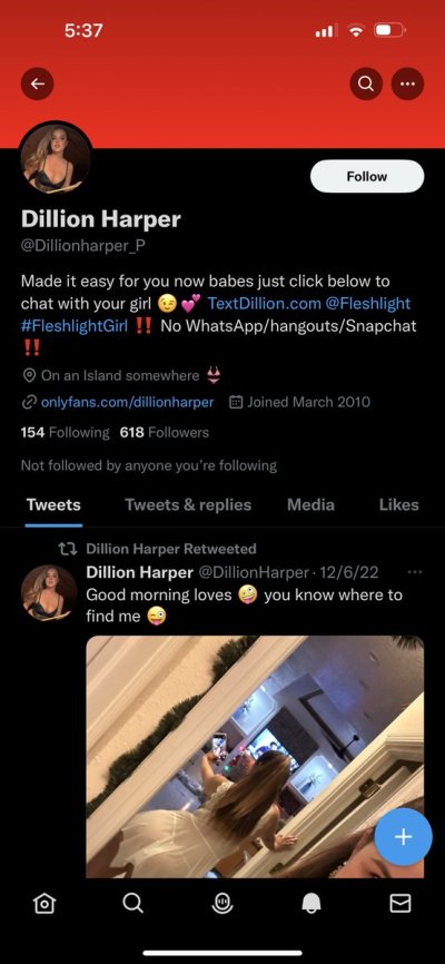 Watch Dillion Harper's leaked NSFW photo on TwXstars