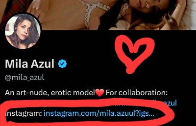 Watch Mila Azul's leaked NSFW photo on TwXstars