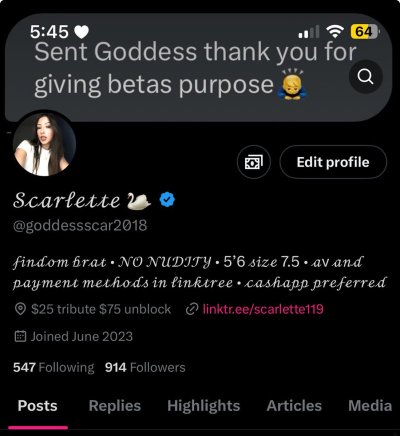 Watch Scarlette's leaked NSFW photo on TwXstars