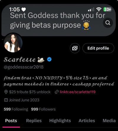 Watch Scarlette's leaked NSFW photo on TwXstars