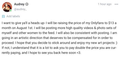 Watch Audrey's leaked NSFW photo on TwXstars