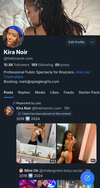 Watch Kira Noir's leaked NSFW photo on TwXstars