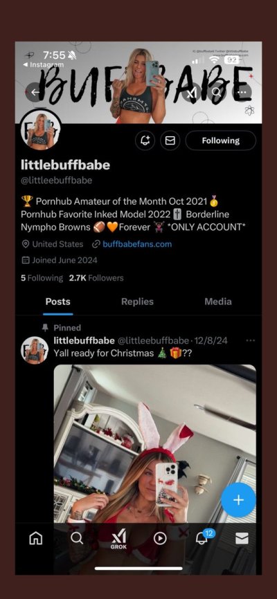 Watch l i t t l e b u f f b a b e's leaked NSFW photo on TwXstars