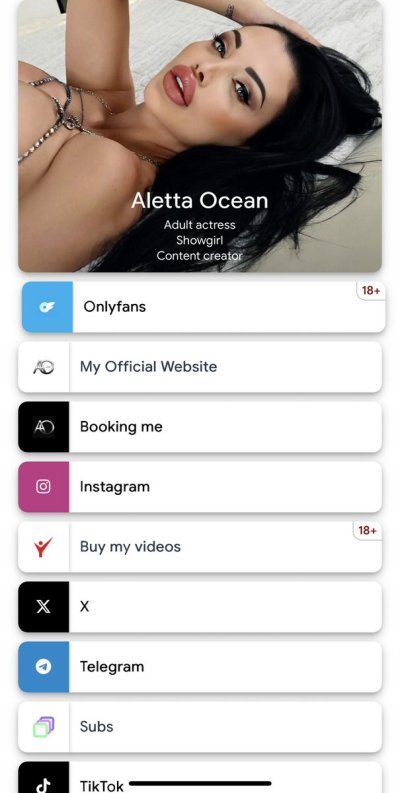 Watch ALETTA OCEAN's leaked NSFW photo on TwXstars