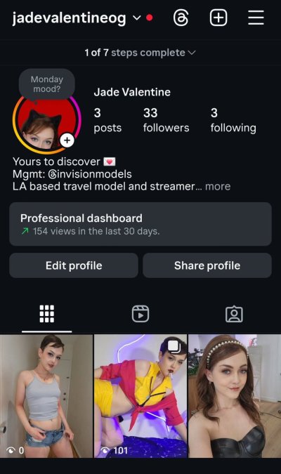 Watch Jade Valentine, PhD in Anal Science's leaked NSFW photo on TwXstars