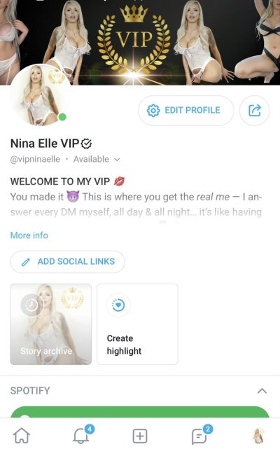 Watch Nina Elle 💋's leaked NSFW photo on TwXstars